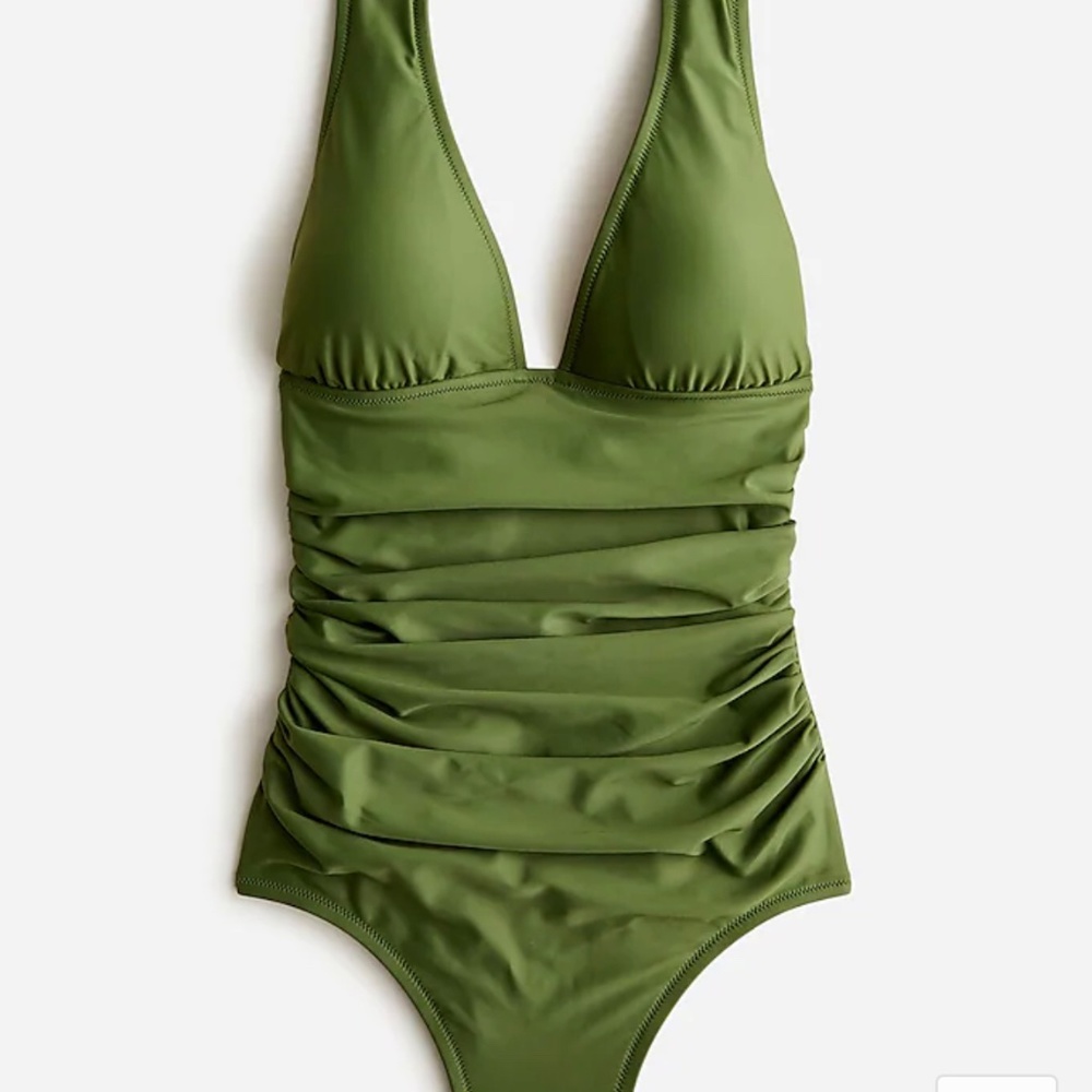 J Crew Ruched V Neck One-Piece - Never Worn